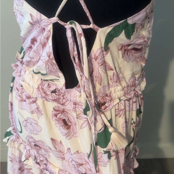 Lost + Wander Floral Dress with Pink and Cream Hues - Picture 3 of 6